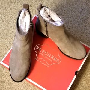 Skechers TAN Suede Booties